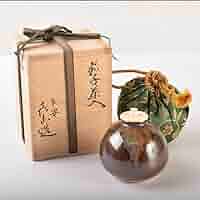Amazon.co.jp: 茶道具 京焼 平安 万代喜山造 茄子茶入 袱紗付 共